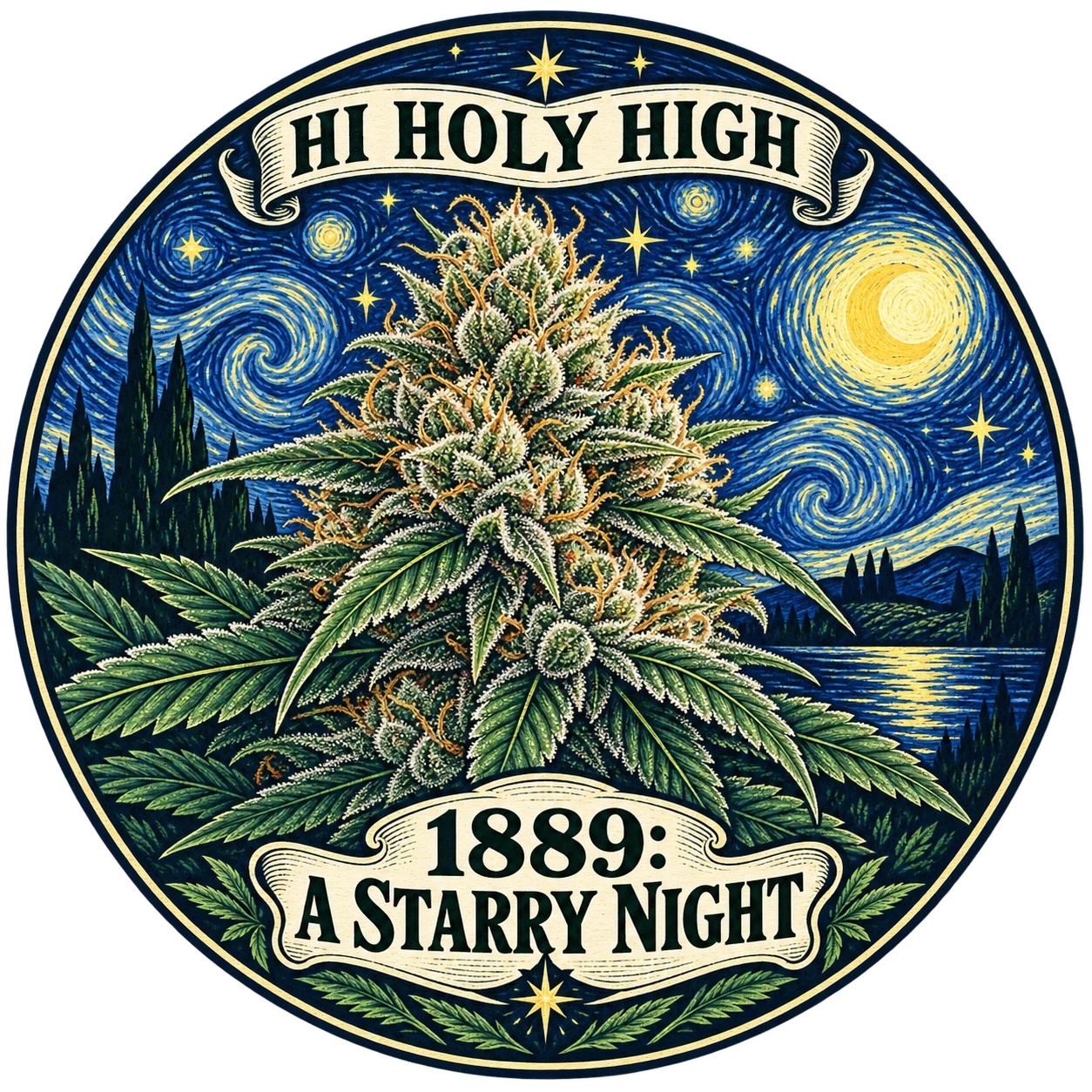 Provisional artwork B-R2 · 1889: A Starry Night