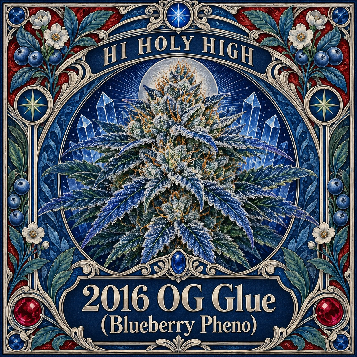 Arte provisional B-S1 · 2016 OG Glue (Blueberry Pheno)