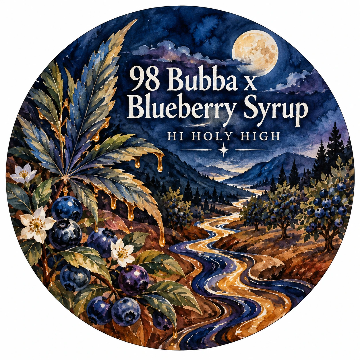 Arte provisional A-R1 · 98 Bubba x Blueberry Syrup