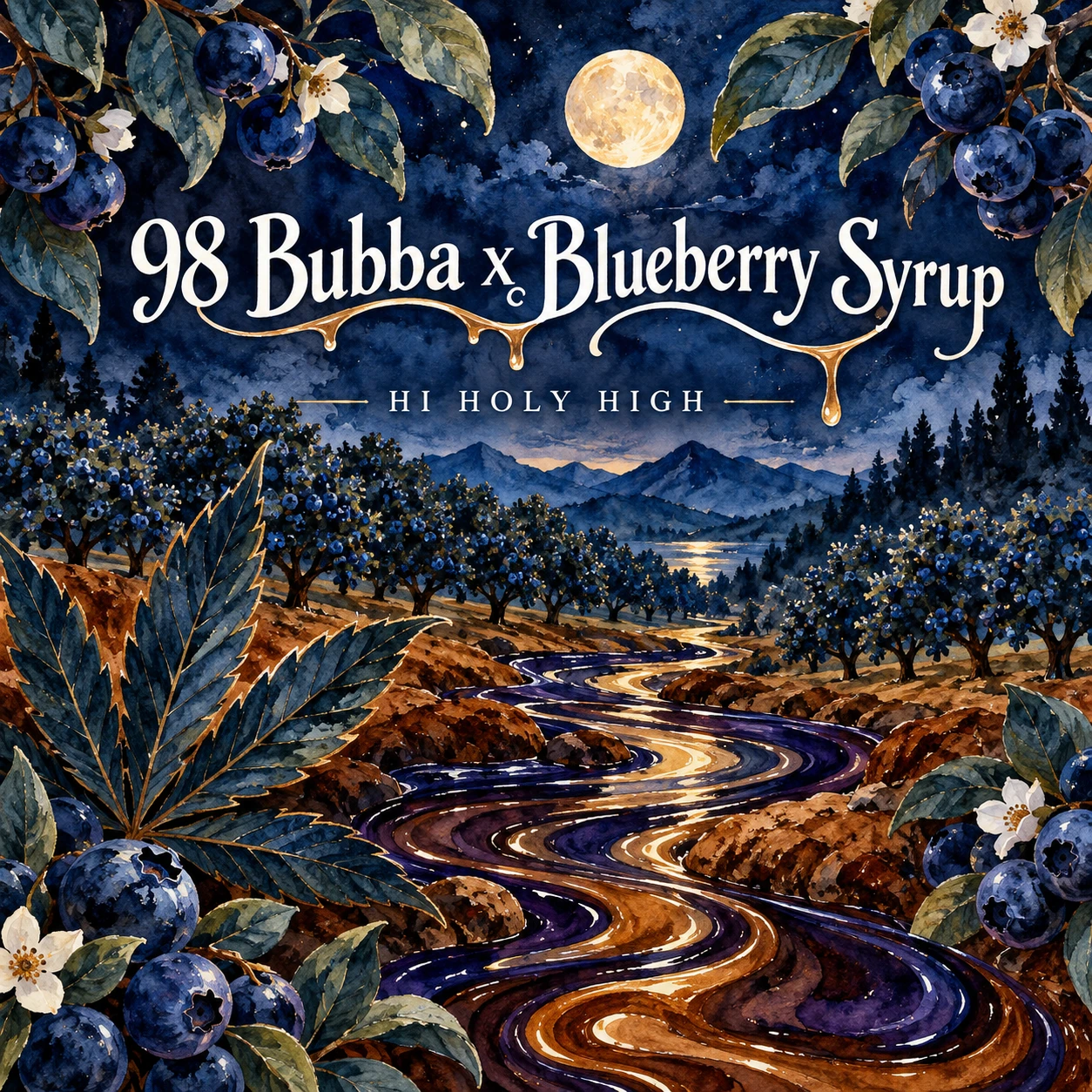 Arte provisional A-S1 · 98 Bubba x Blueberry Syrup