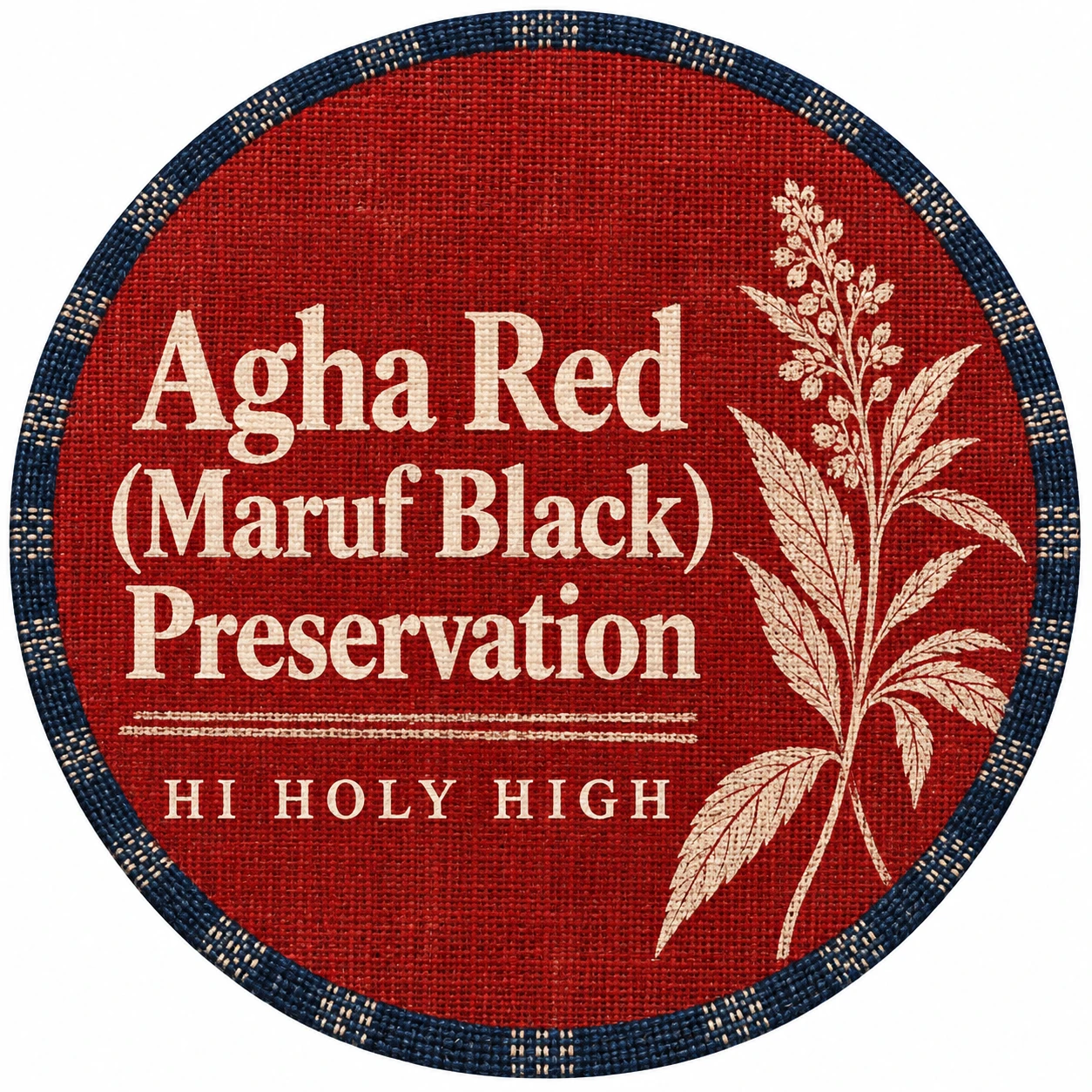 Arte provisional A-R1 · Agha Red (Maruf Black) Preservation
