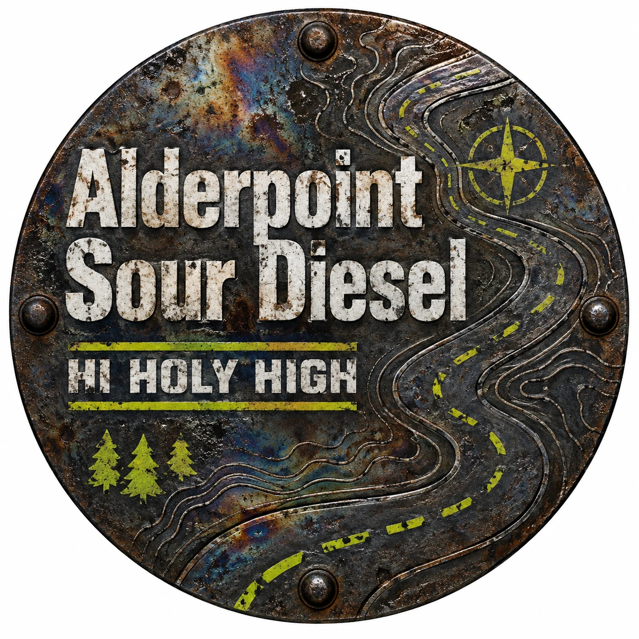 Arte provisional A-R1 · Alderpoint Sour Diesel