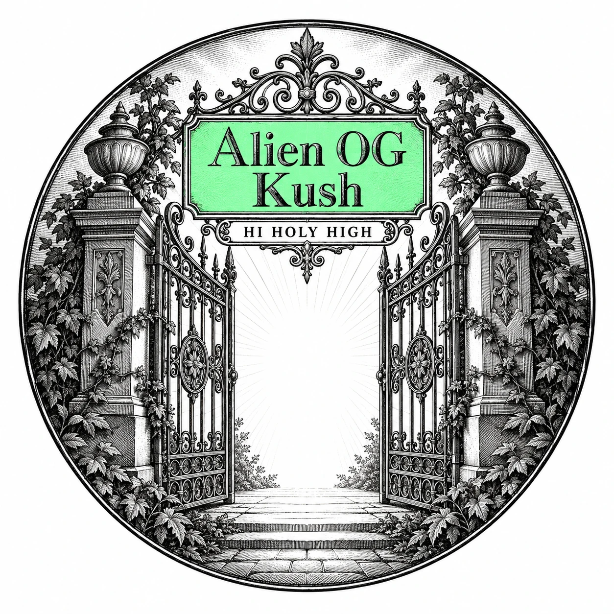 Arte provisional A-R1 · Alien OG Kush