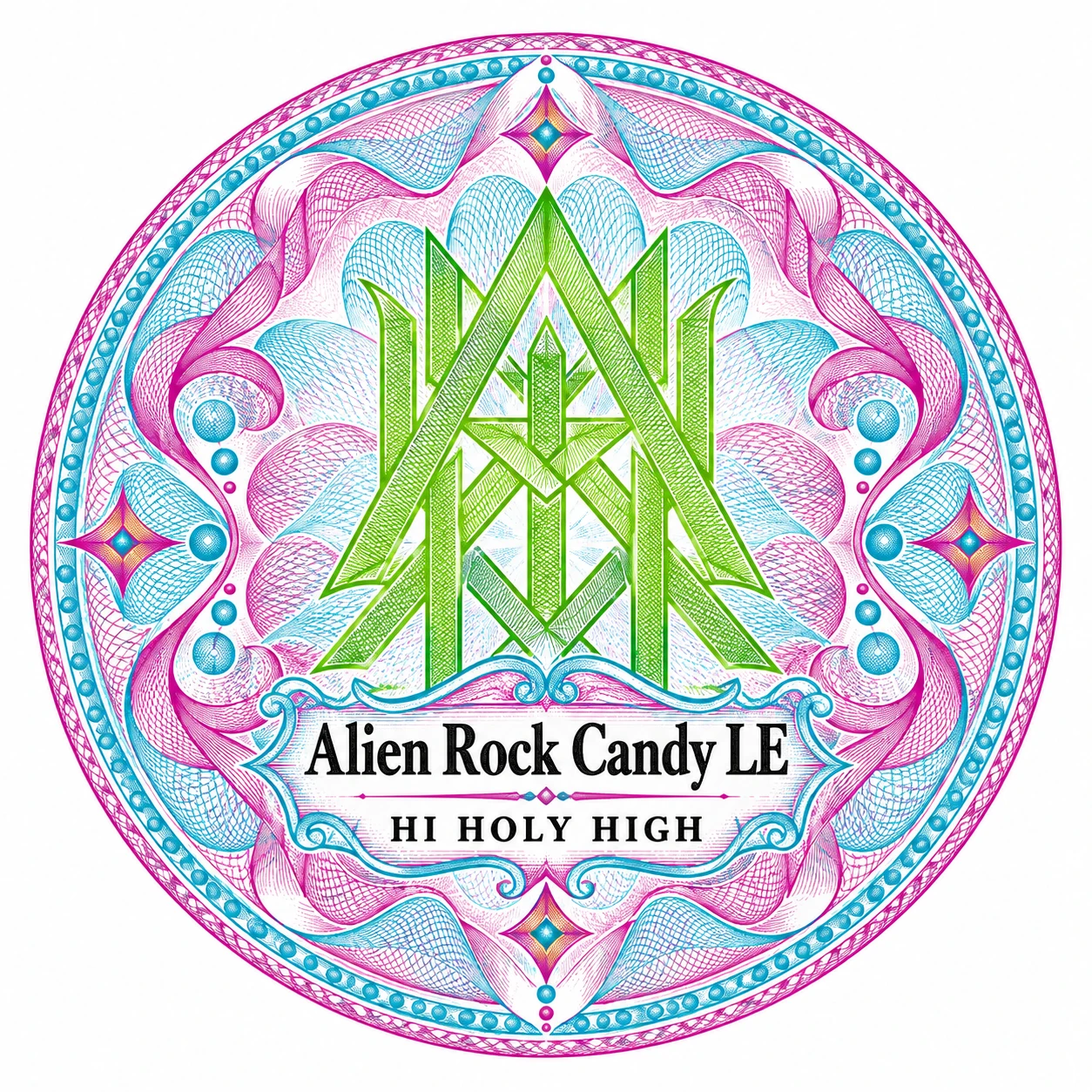 Arte provisional A-R1 · Alien Rock Candy LE