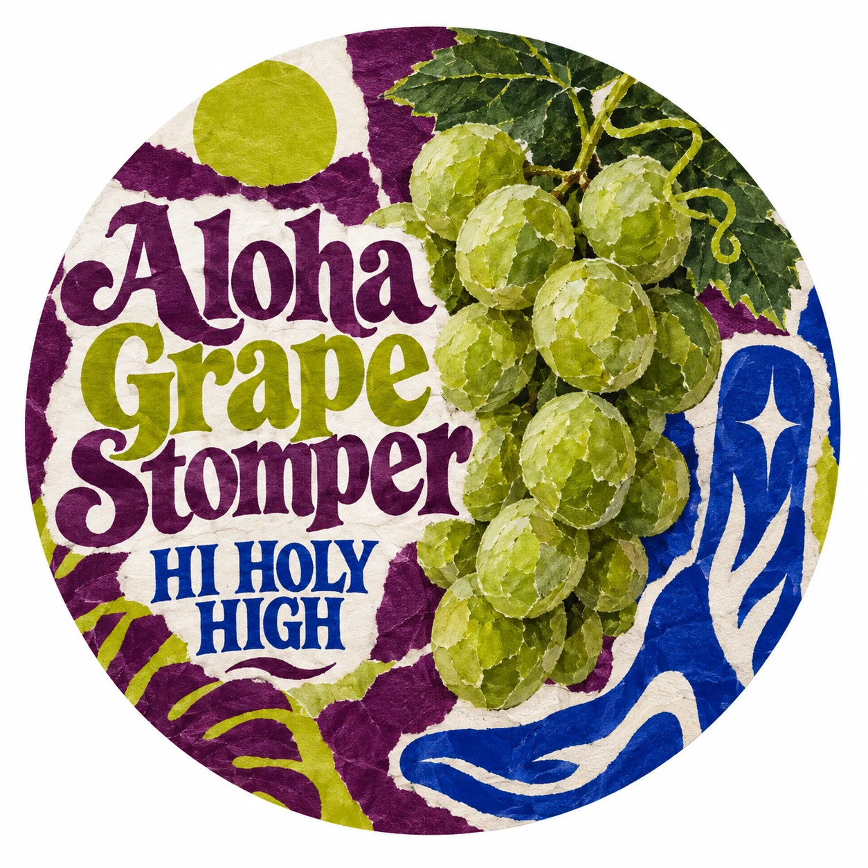Arte provisional A-R1 · Aloha Grape Stomper