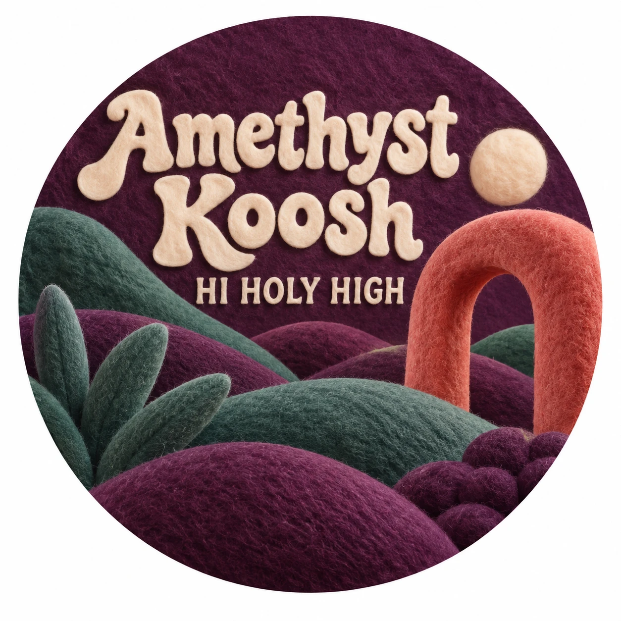 Arte provisional A-R1 · Amethyst Koosh