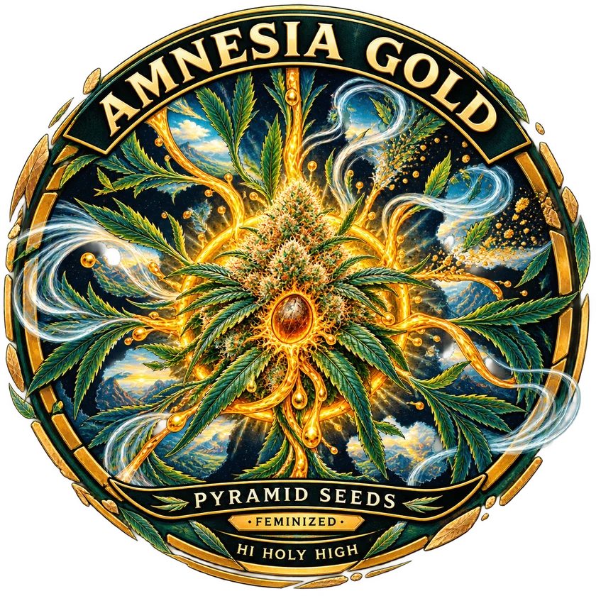 Top-rated round artwork for Amnesia Gold - Pyramid Seeds