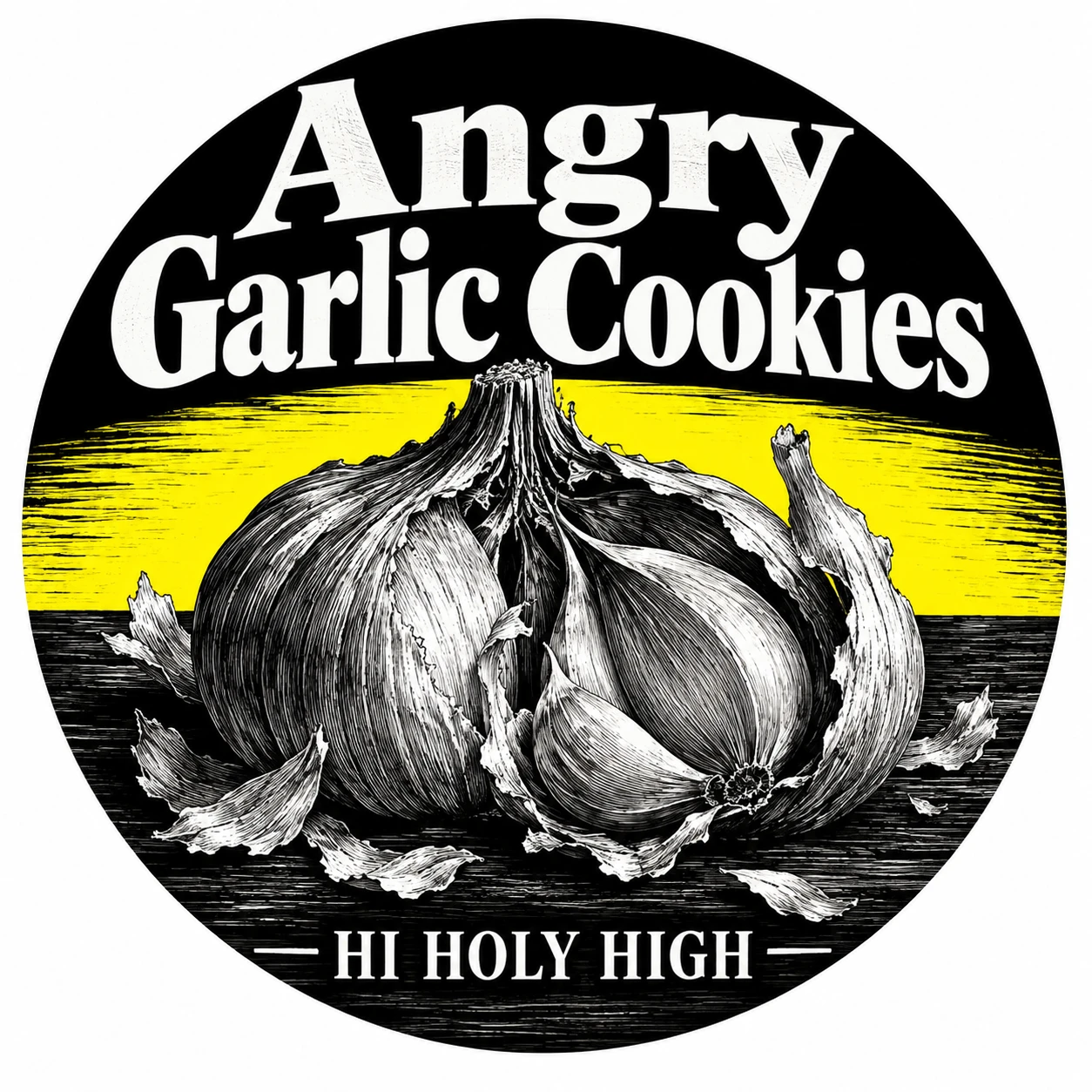 Provisional artwork A-R1 · Angry Garlic Cookies