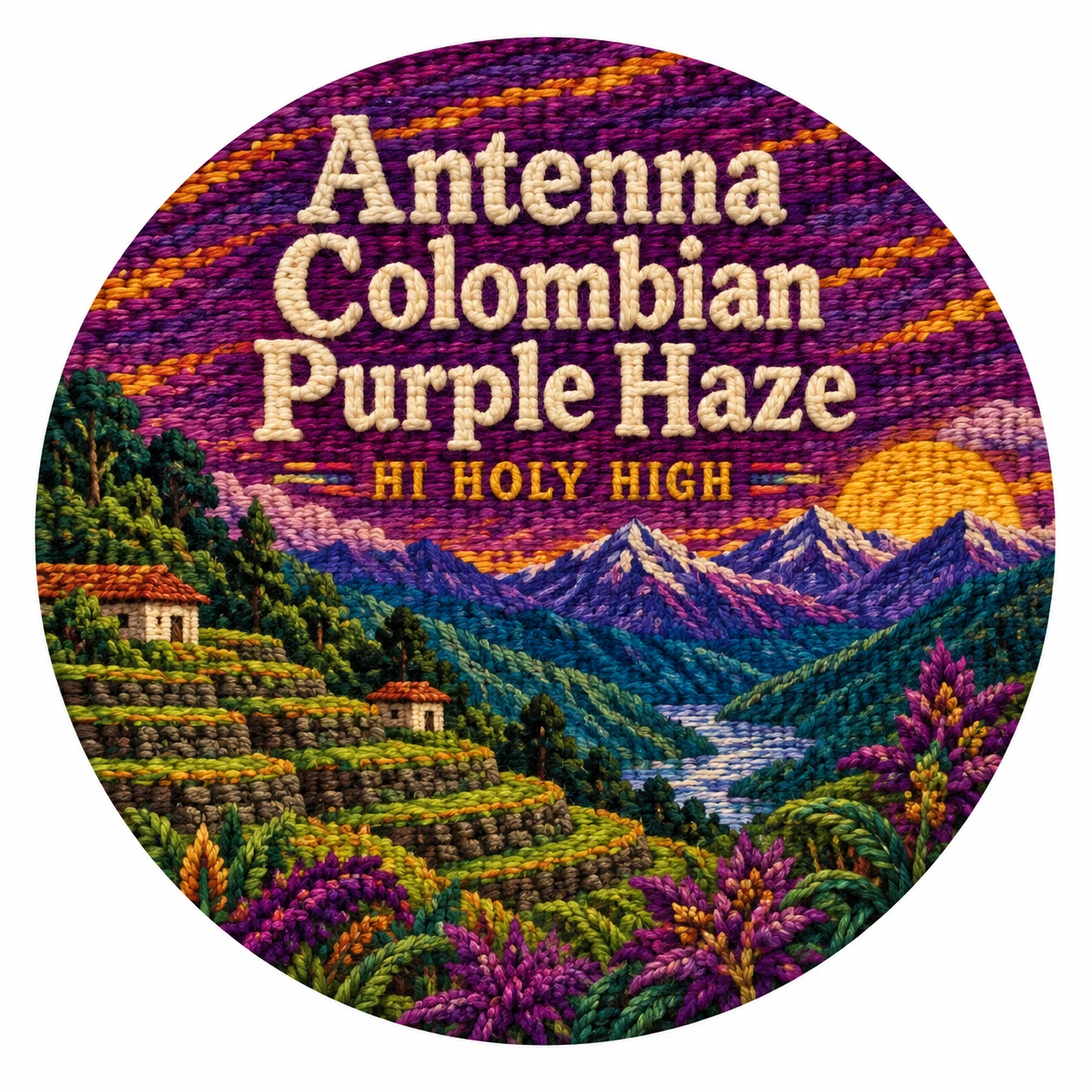 Arte provisional A-R1 · Antenna Colombian Purple Haze