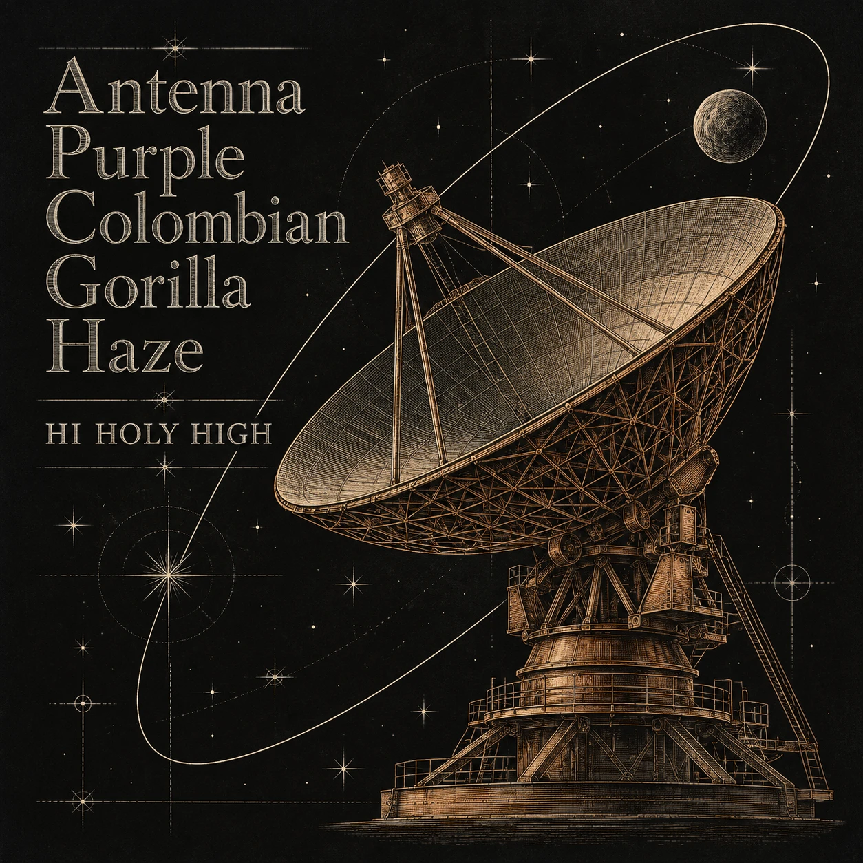 Arte provisional A-S1 · Antenna Purple Colombian Gorilla Haze