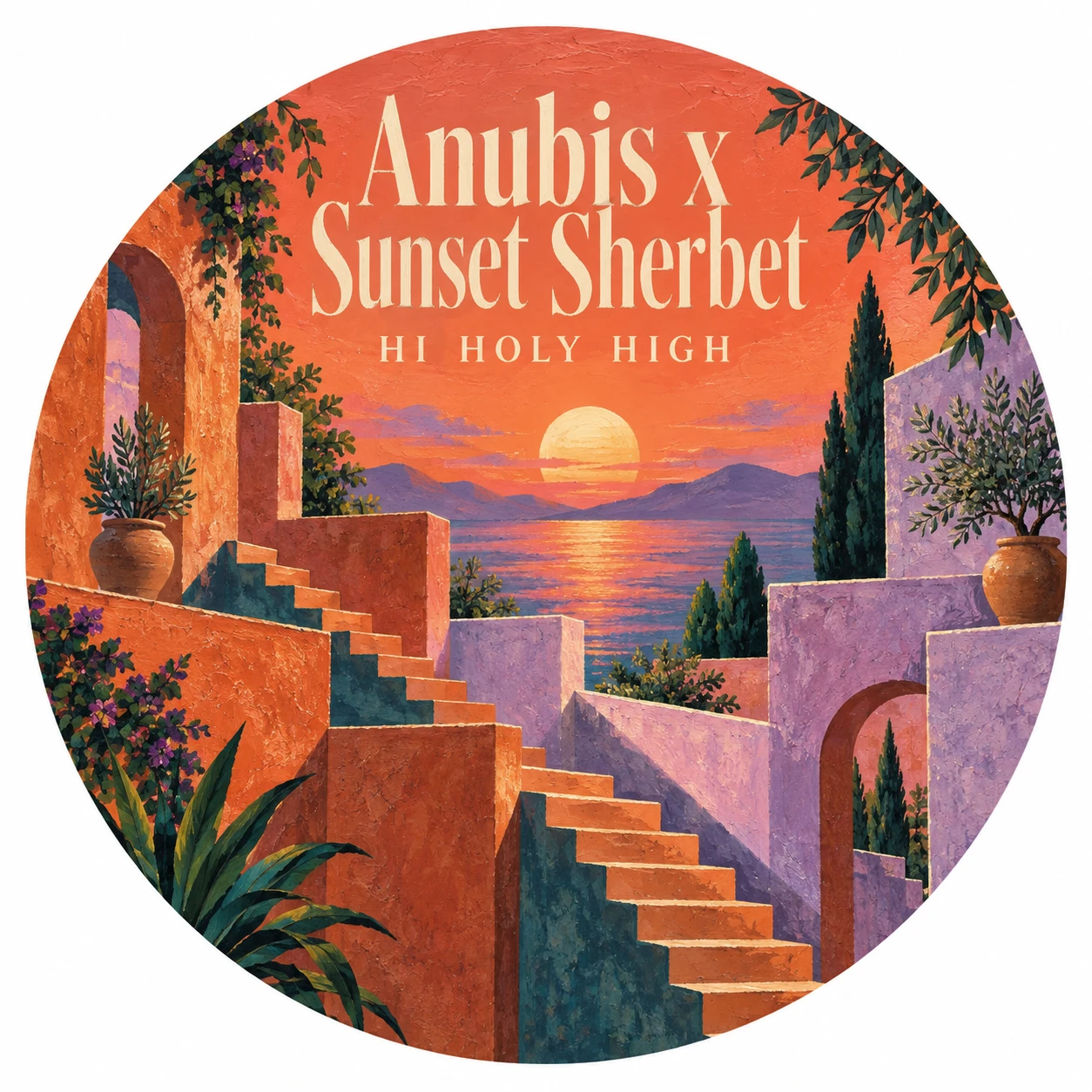 Arte provisional A-R1 · Anubis x Sunset Sherbet