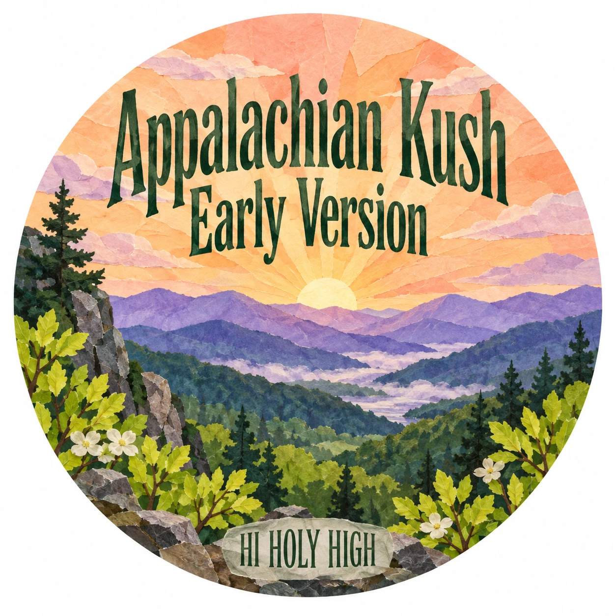 Arte provisional A-R1 · Appalachian Kush Early Version