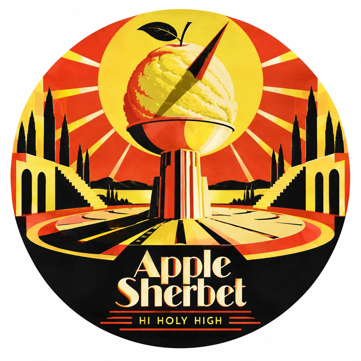 Arte provisional A-R1 · Apple Sherbet