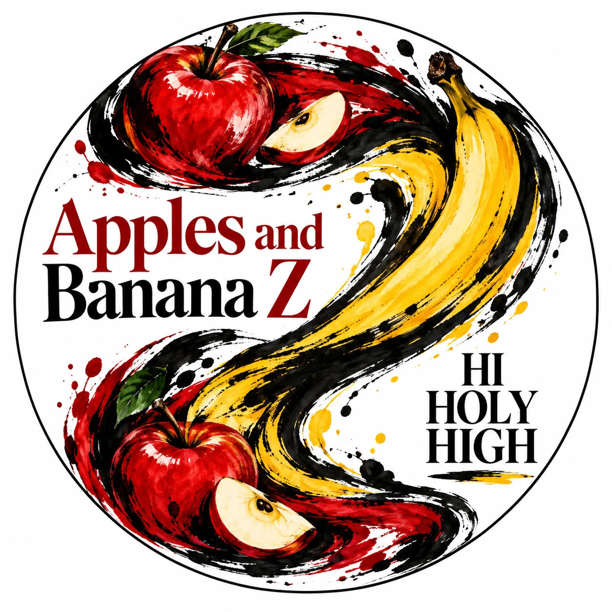 Arte provisional A-R1 · Apples and Banana Z