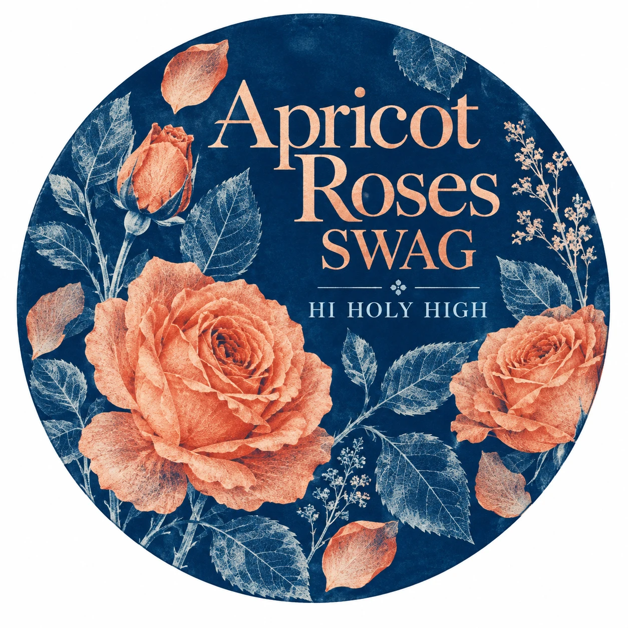 Arte provisional A-R1 · Apricot Roses SWAG