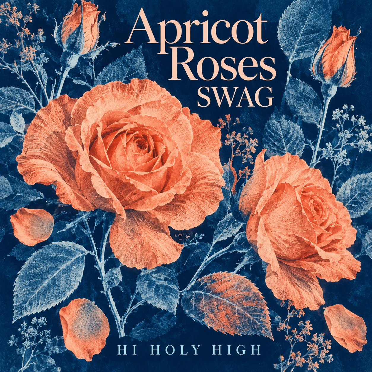 Arte provisional A-S1 · Apricot Roses SWAG