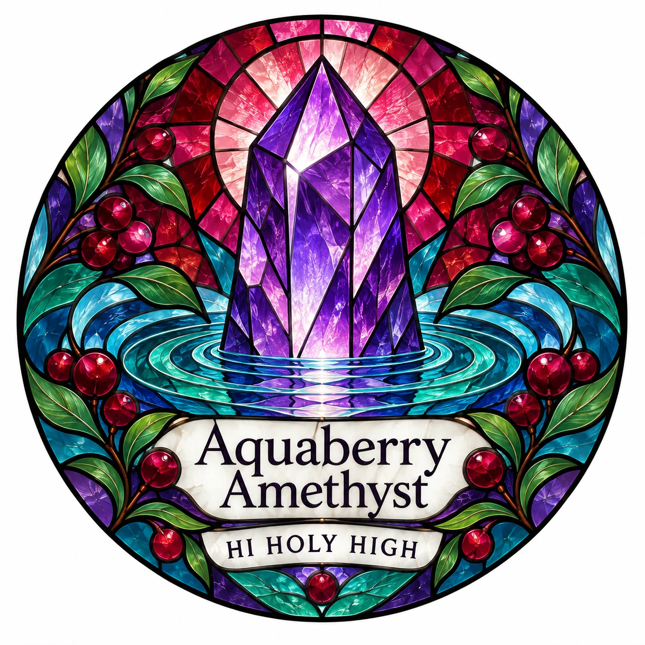 Arte provisional A-R1 · Aquaberry Amethyst