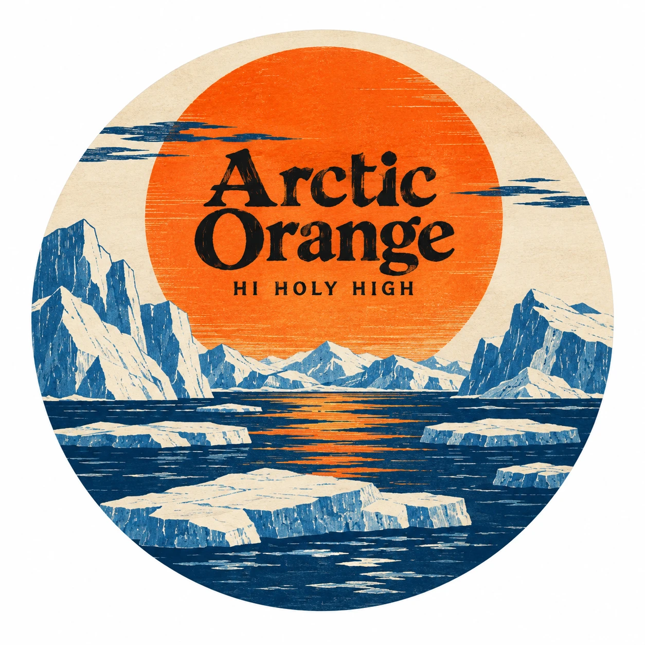 Arte provisional A-R1 · Arctic Orange