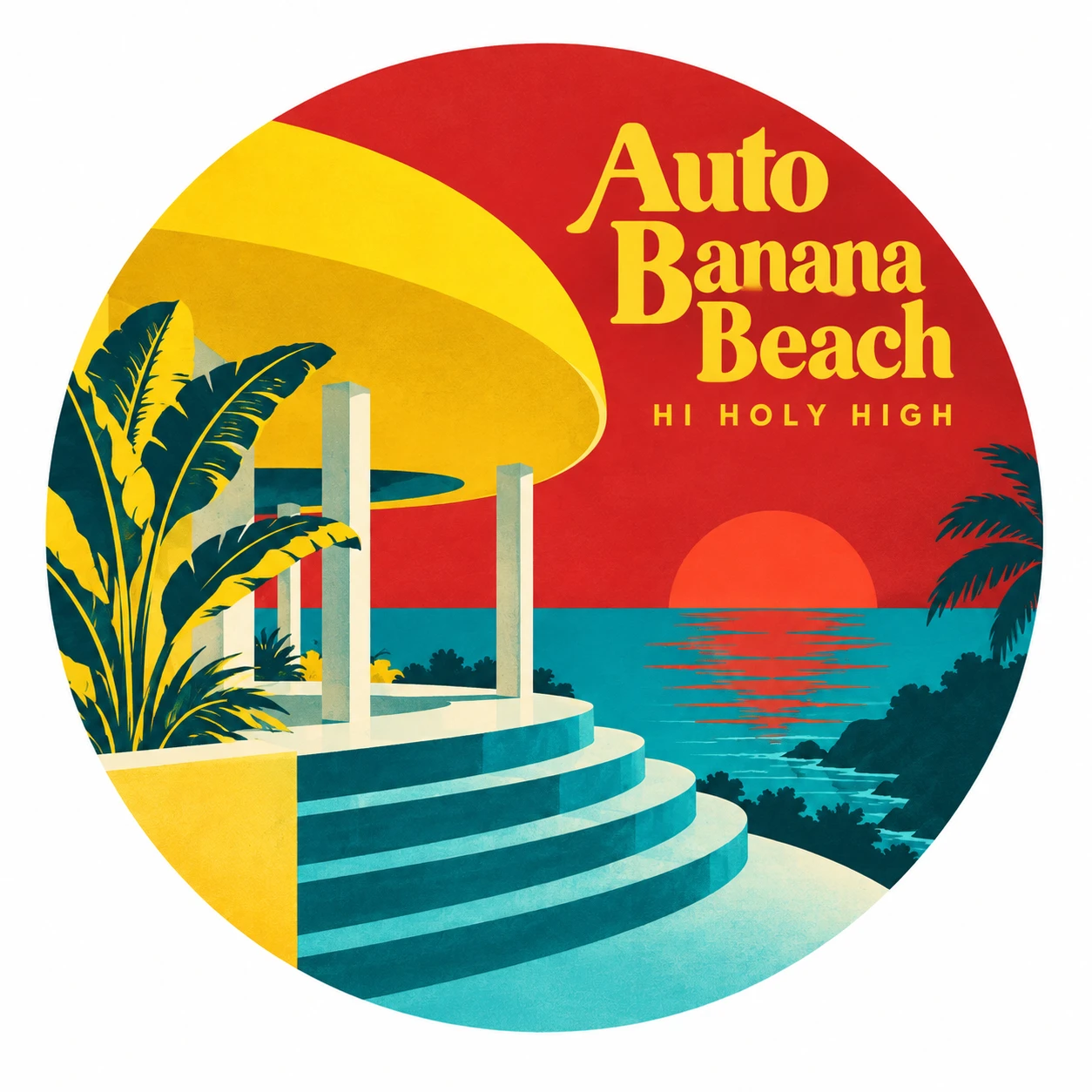 Arte provisional A-R1 · Auto Banana Beach