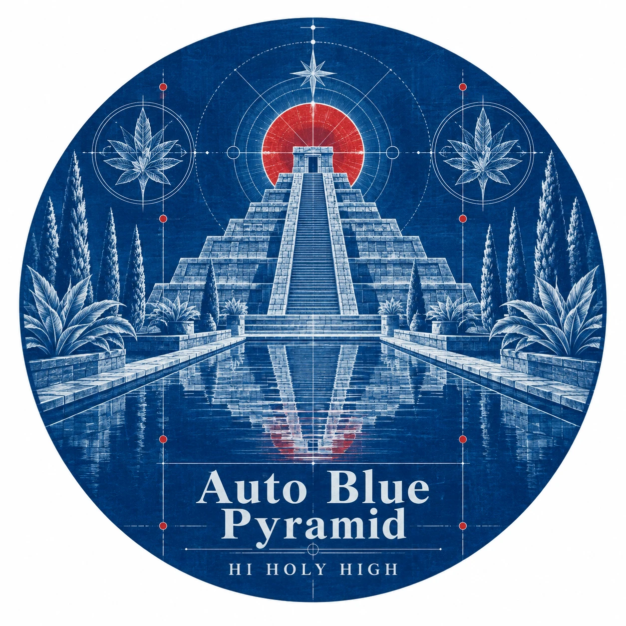 Arte provisional A-R1 · Auto Blue Pyramid