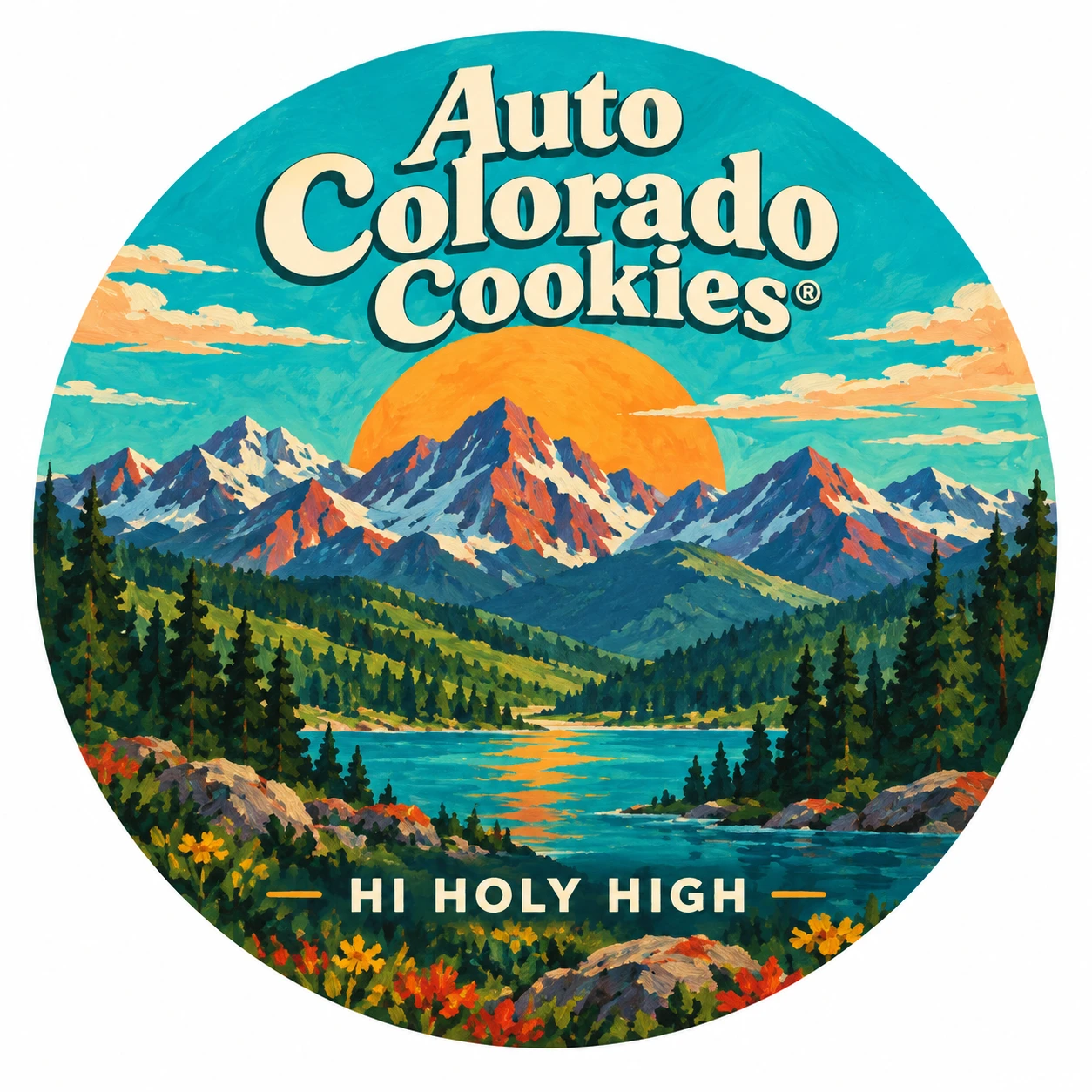Arte provisional A-R1 · Auto Colorado Cookies®