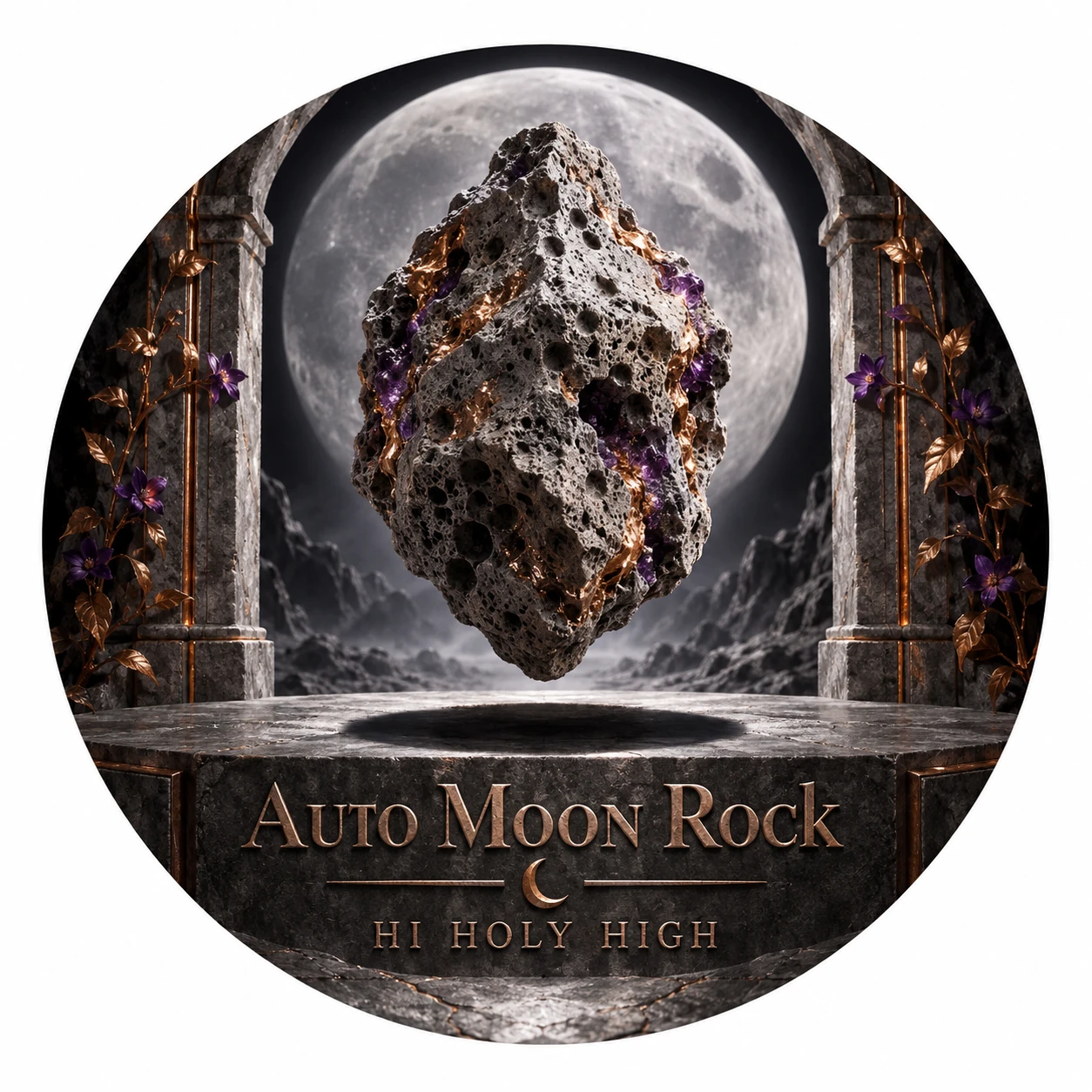 Arte provisional A-R1 · Auto Moon Rock