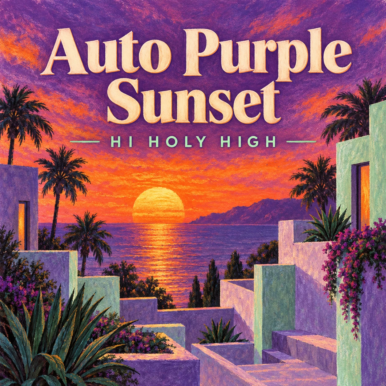 Arte provisional A-S1 · Auto Purple Sunset