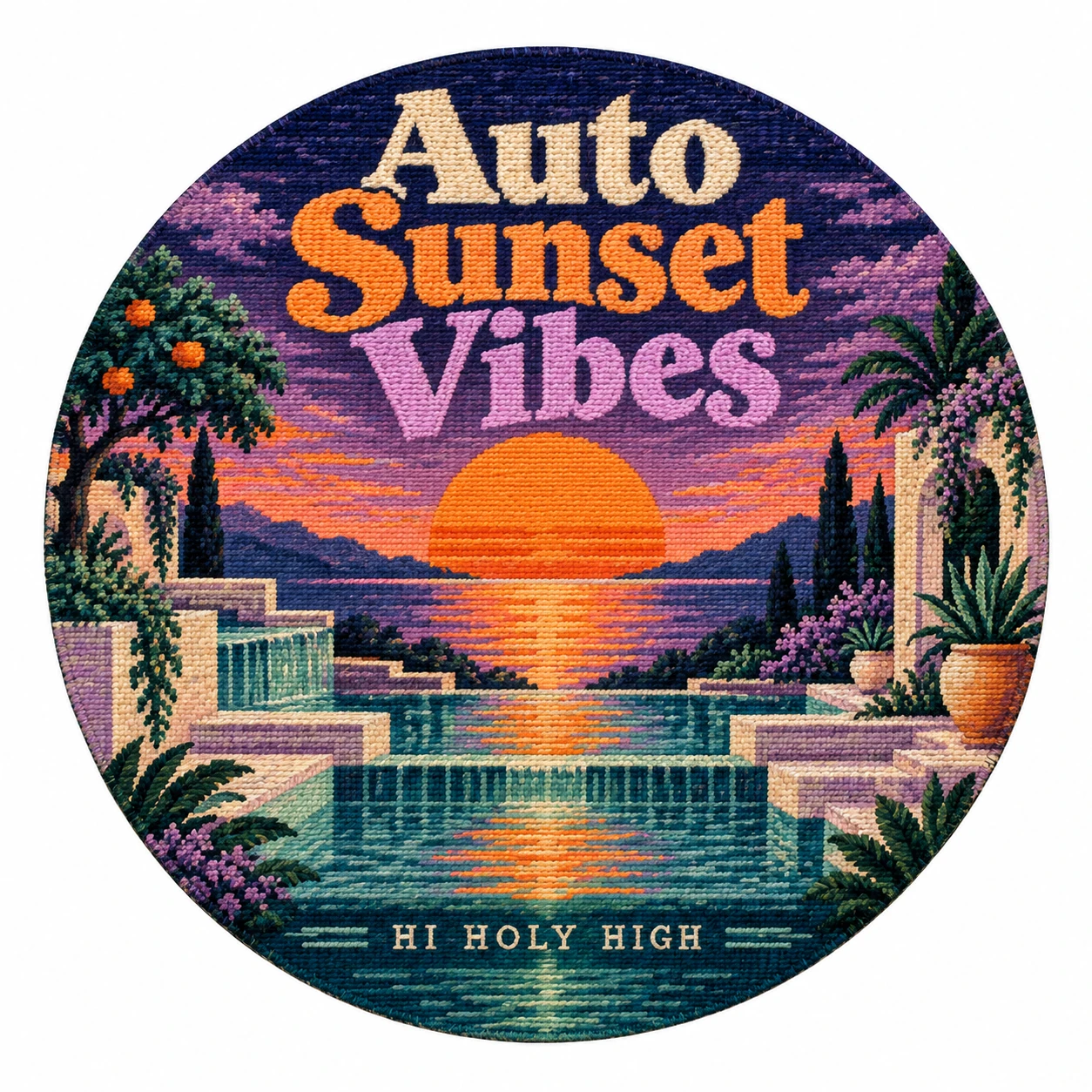 Arte provisional A-R1 · Auto Sunset Vibes