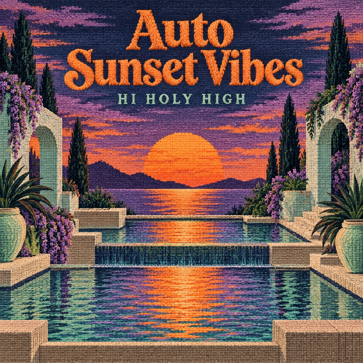 Arte provisional A-S1 · Auto Sunset Vibes