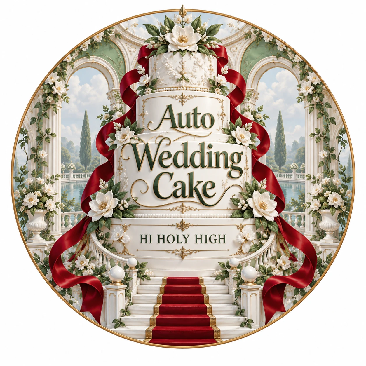Arte provisional A-R1 · Auto Wedding Cake