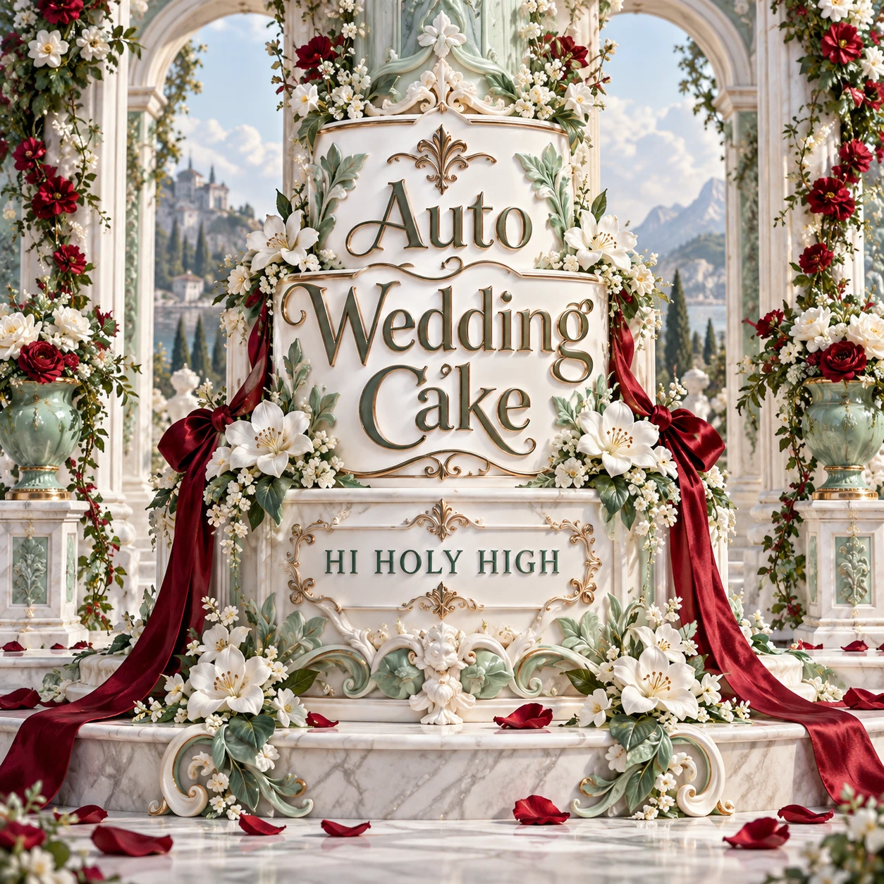 Arte provisional A-S1 · Auto Wedding Cake