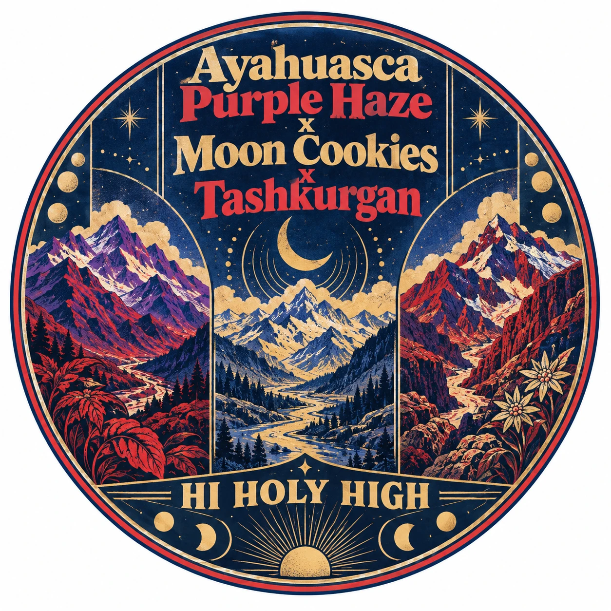 Vorläufiger Entwurf A-R1 · Ayahuasca Purple Haze x Moon Cookies x Tashkurgan