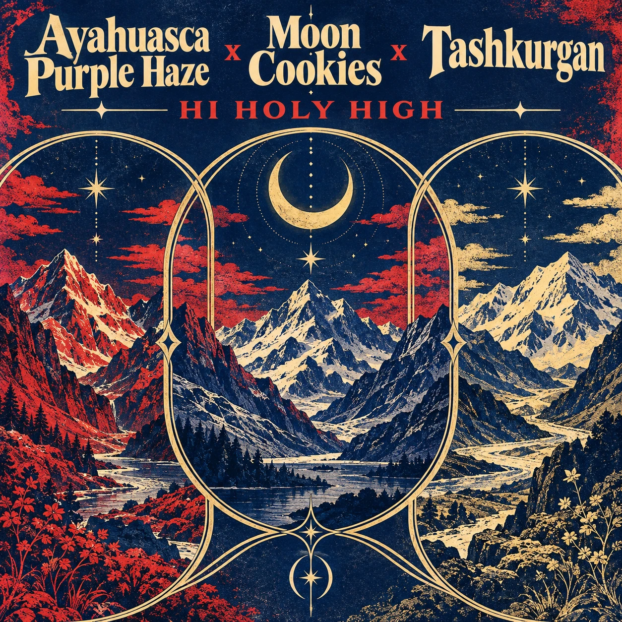 Vorläufiger Entwurf A-S1 · Ayahuasca Purple Haze x Moon Cookies x Tashkurgan