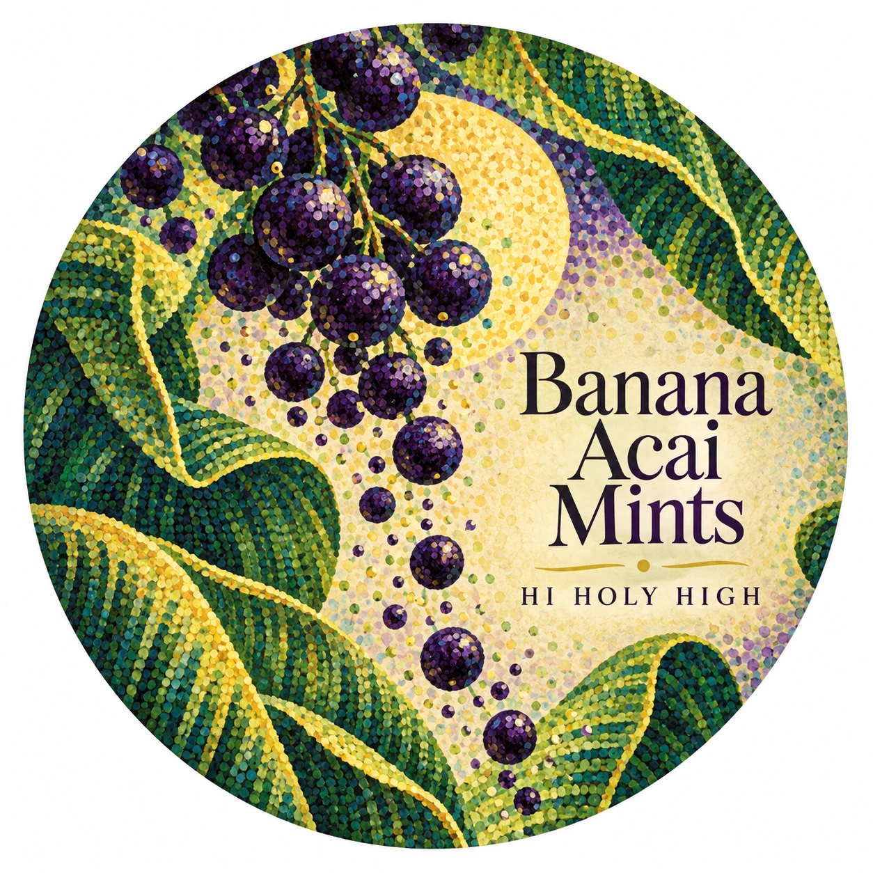 Arte provisional A-R1 · Banana Acai Mints