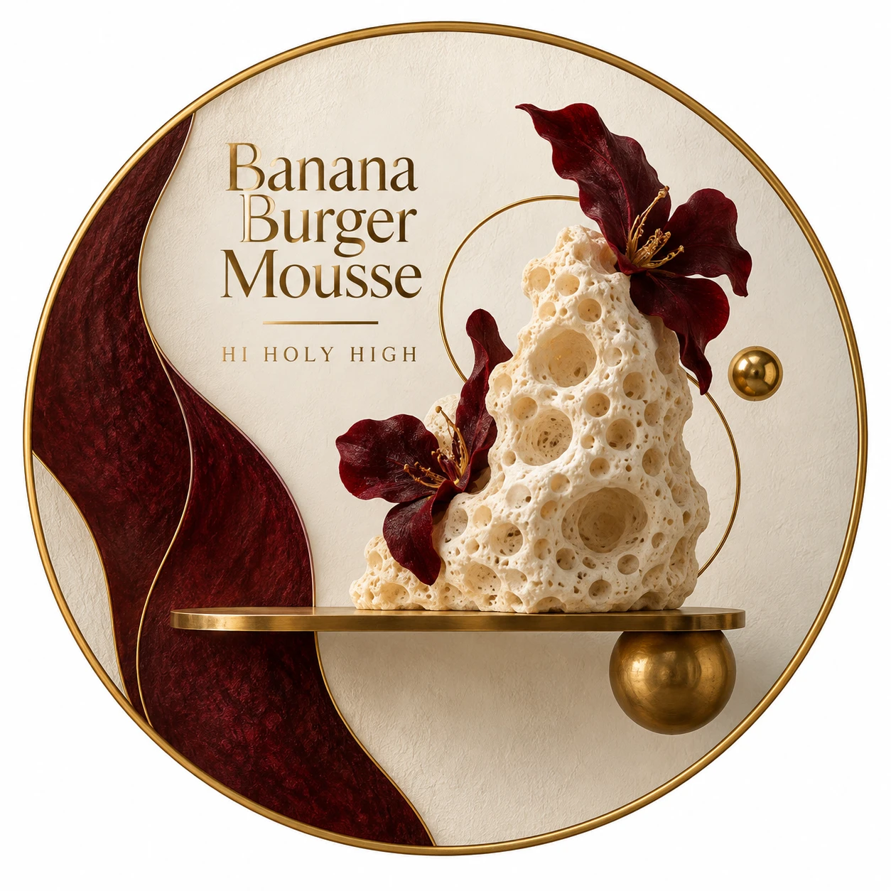 Arte provisional A-R1 · Banana Burger Mousse