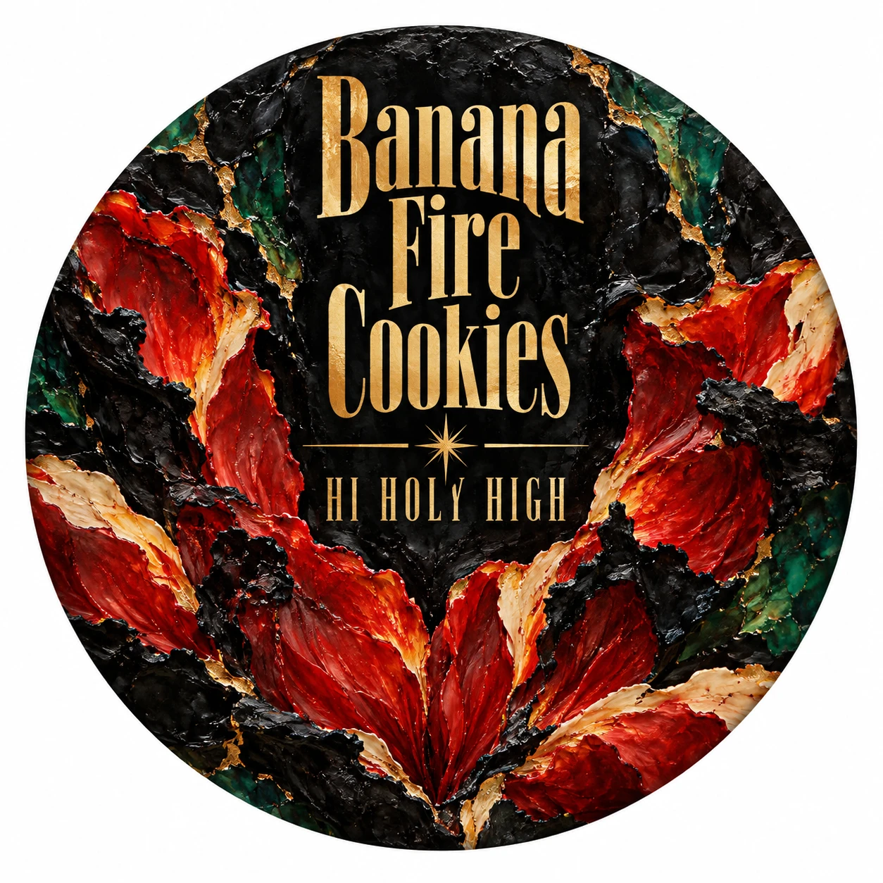 Arte provisional A-R1 · Banana Fire Cookies