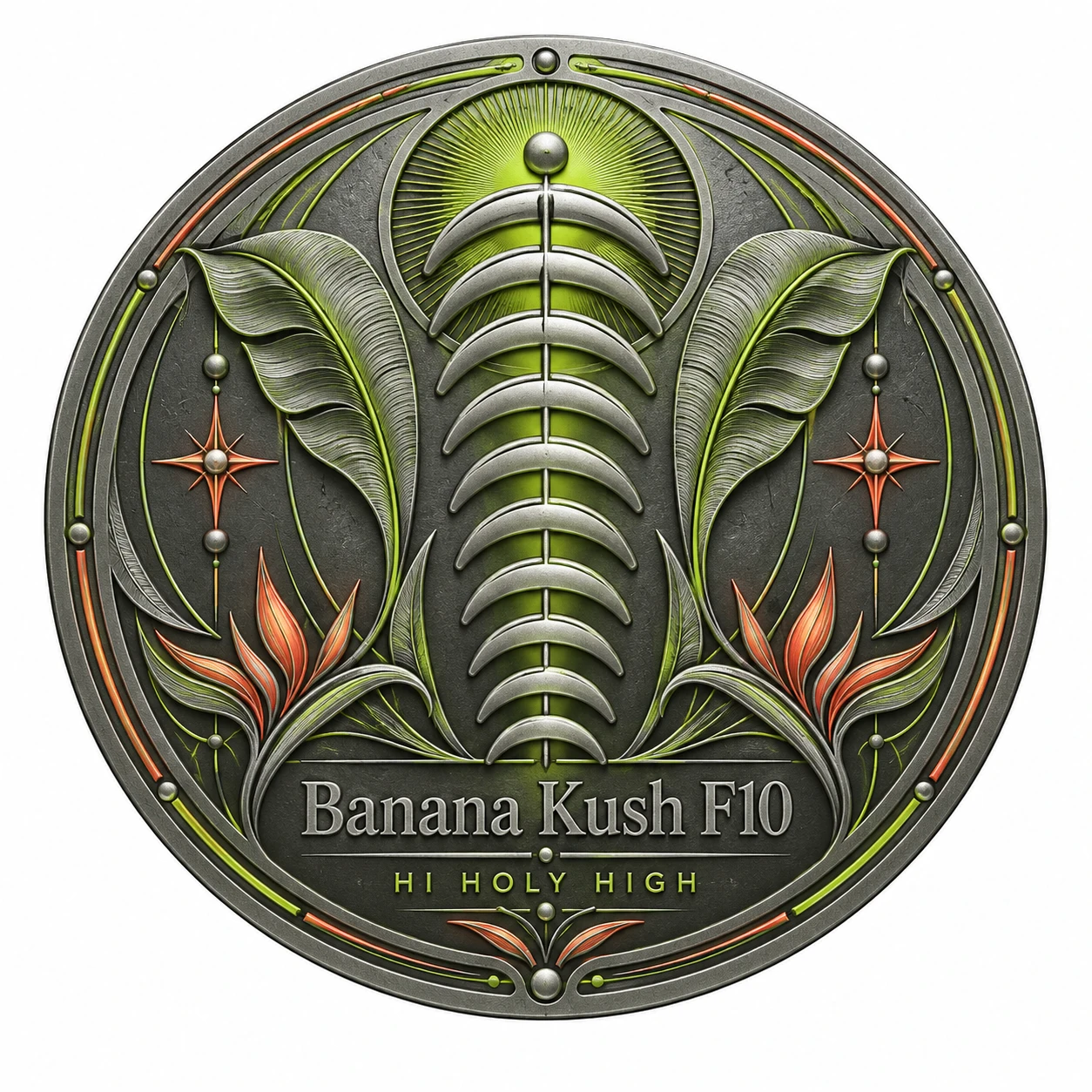 Arte provisional A-R1 · Banana Kush F10