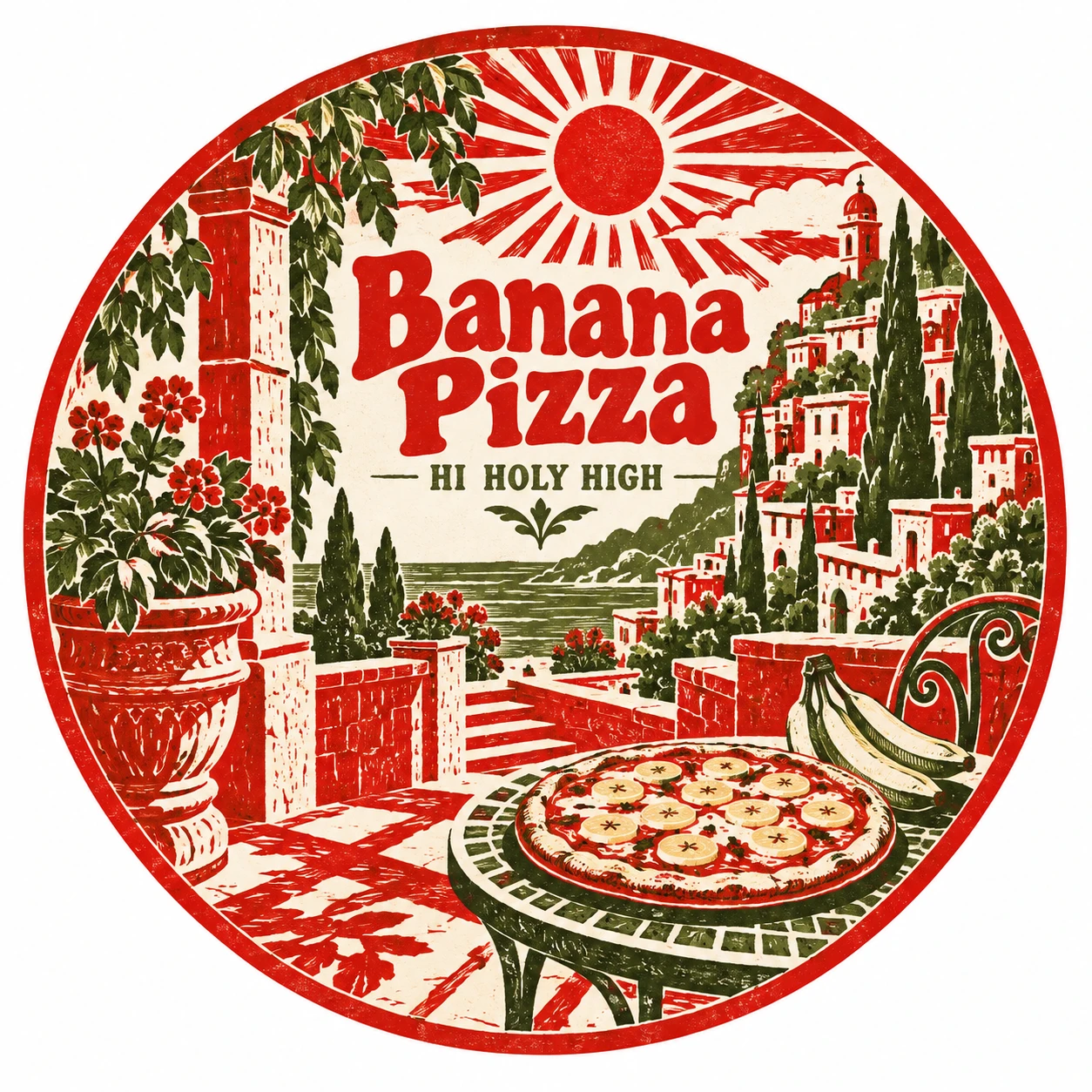 Arte provisional A-R1 · Banana Pizza