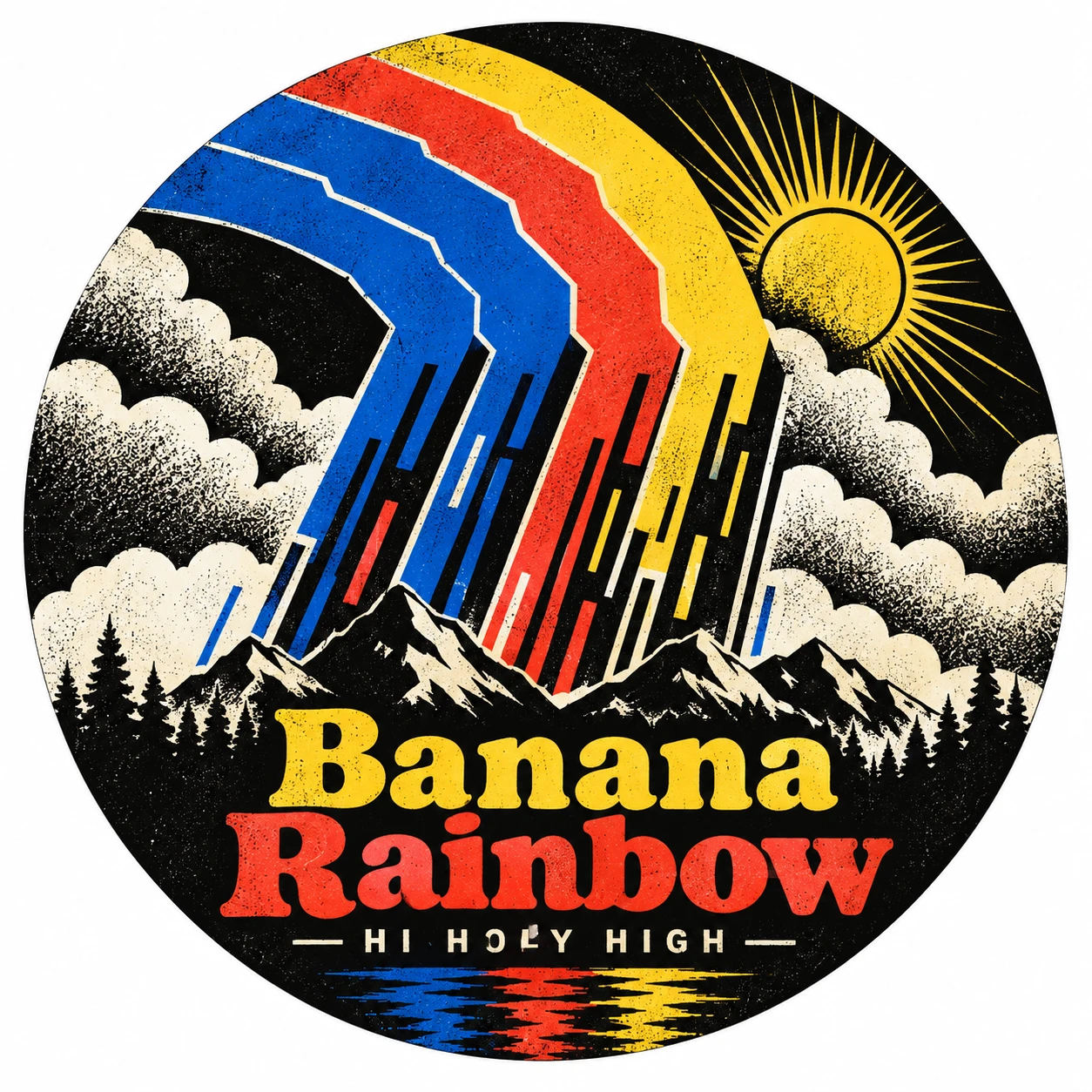 Arte provisional A-R1 · Banana Rainbow