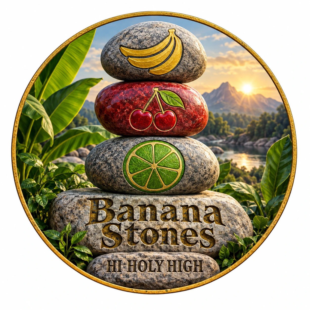Arte provisional A-R1 · Banana Stones