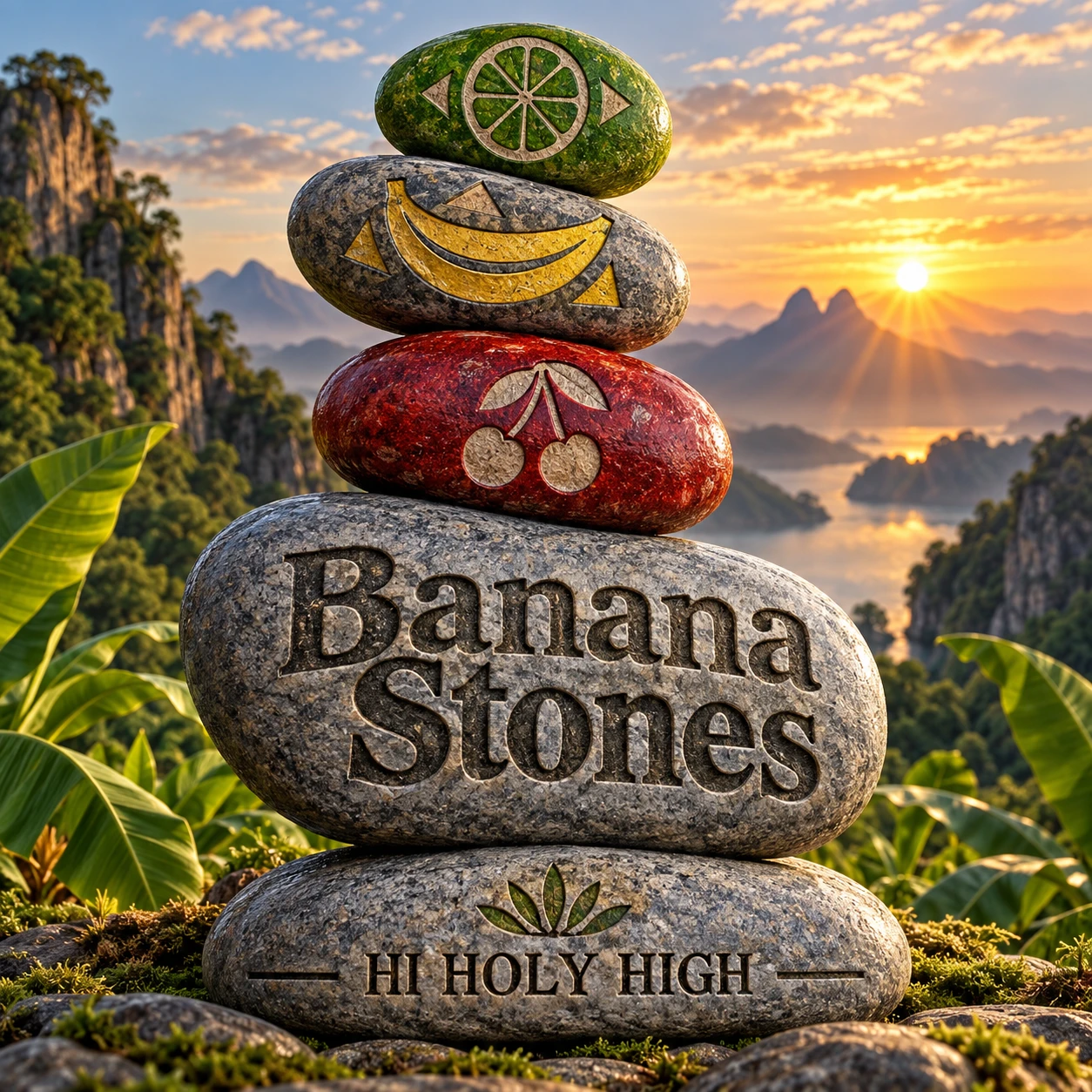 Arte provisional A-S1 · Banana Stones