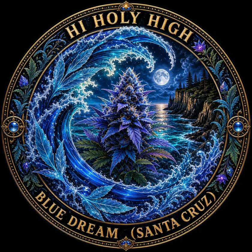 Top-rated round artwork for Blue Dream (Santa Cruz)