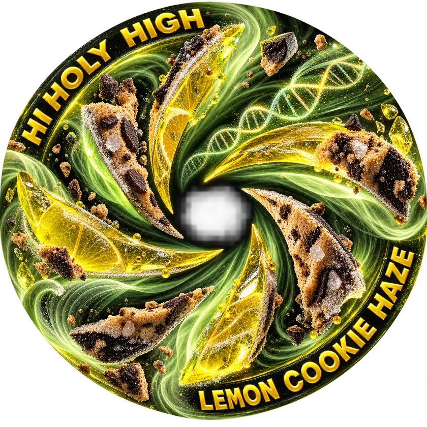 Top-rated round artwork for Lemon Cookie Haze – Ethos Genetics
