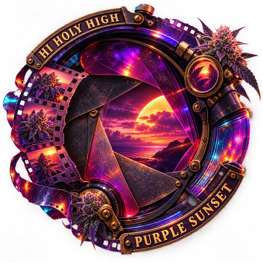 Bestbewertete runde Kunst für Purple Sunset