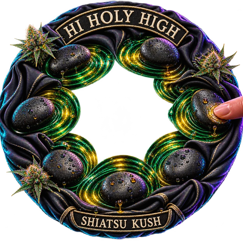 Top-rated round artwork for Shiatsu kush