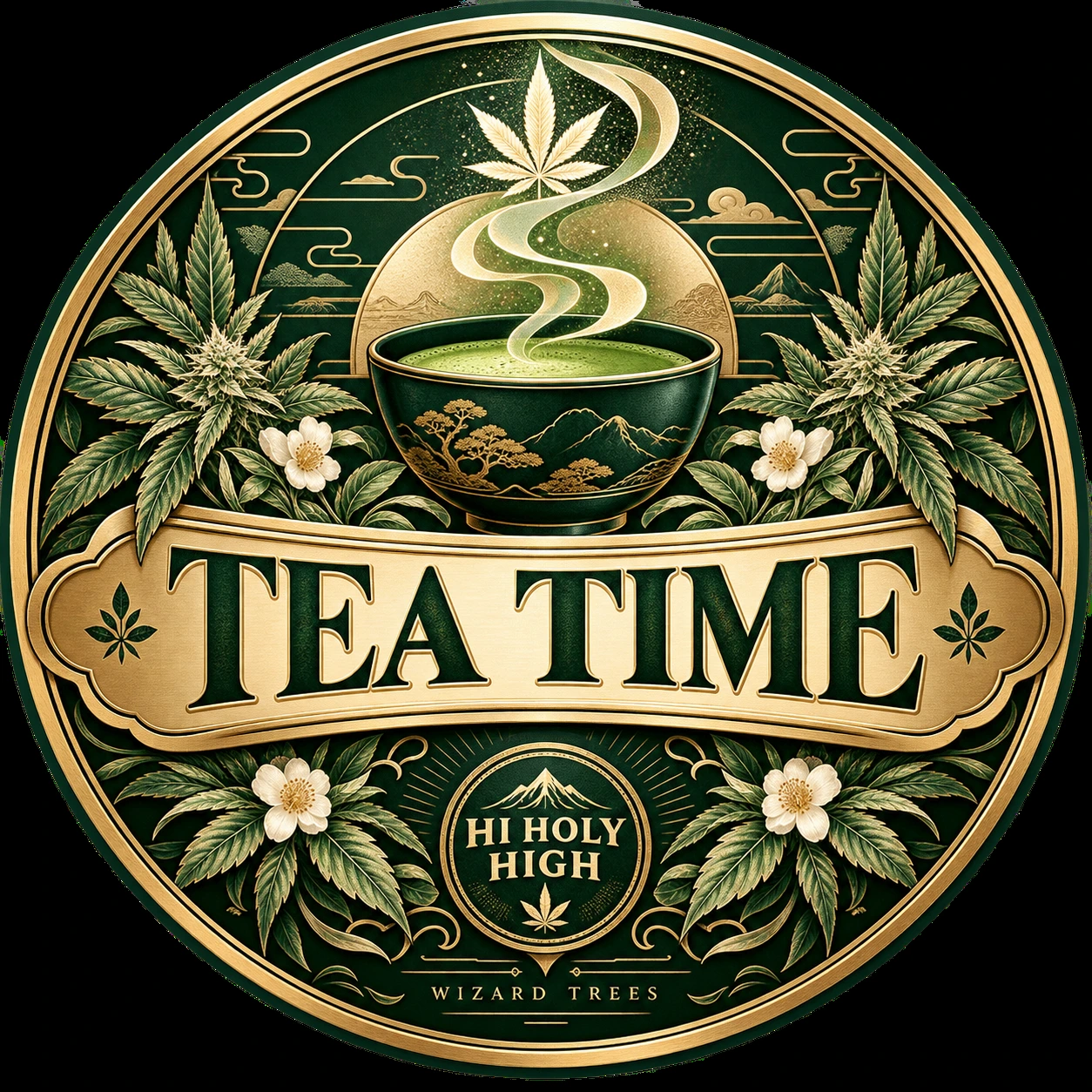 Tea Time round artwork