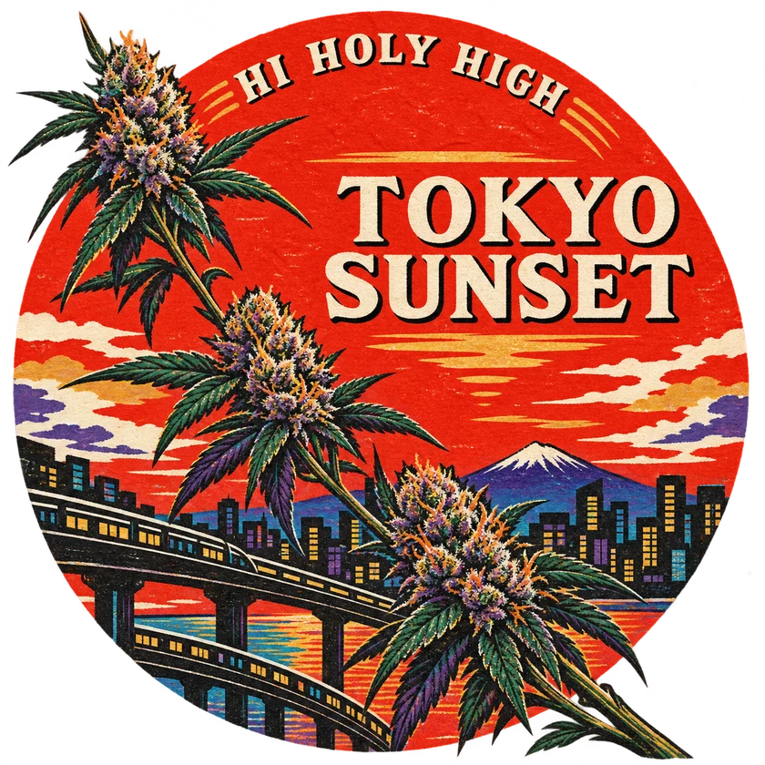 Top-rated round artwork for Tokyo sunset (Milehighdave)