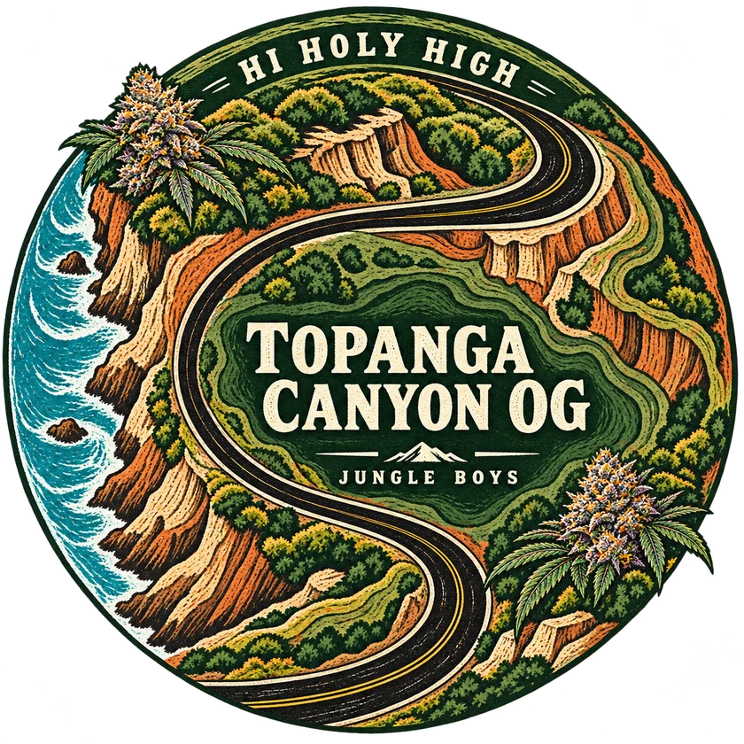 Bestbewertete runde Kunst für Topanga Canyon OG (jungle boys)